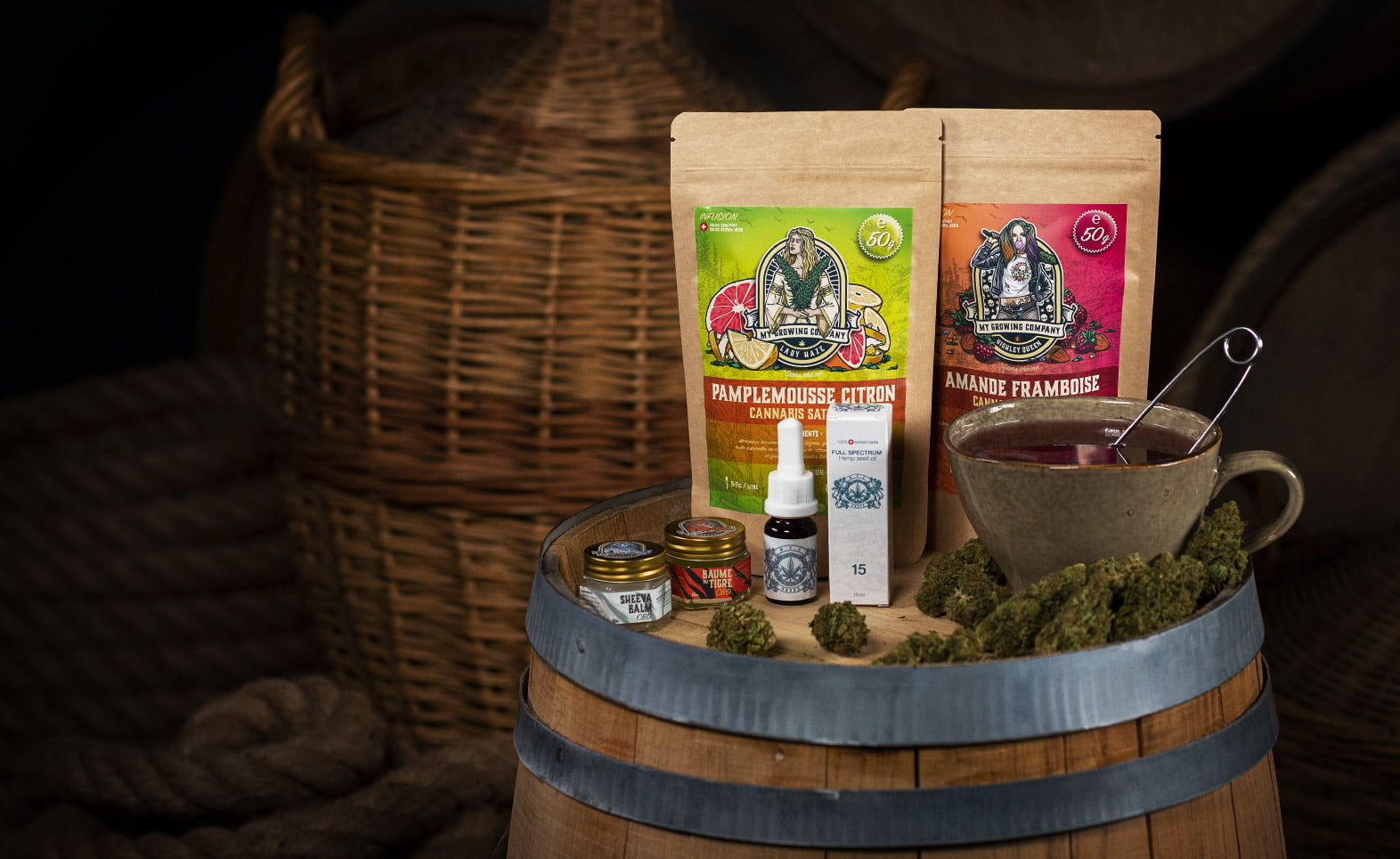 My Growing Company gamme de produits dérivé. papiers à rouler, grindercard